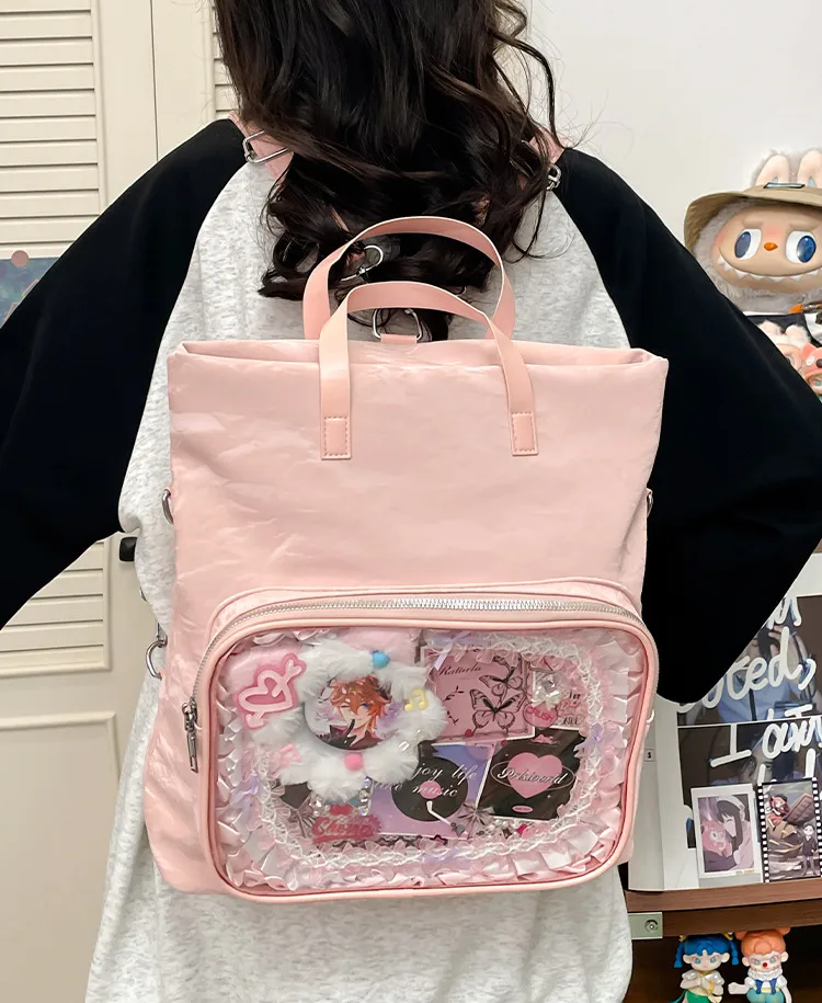 New Painful Bag Baby Bag Big Food Girl Casual Handbag College Student Shoulder Crossbody Bag Folding Ear Women's Bag display picture 5