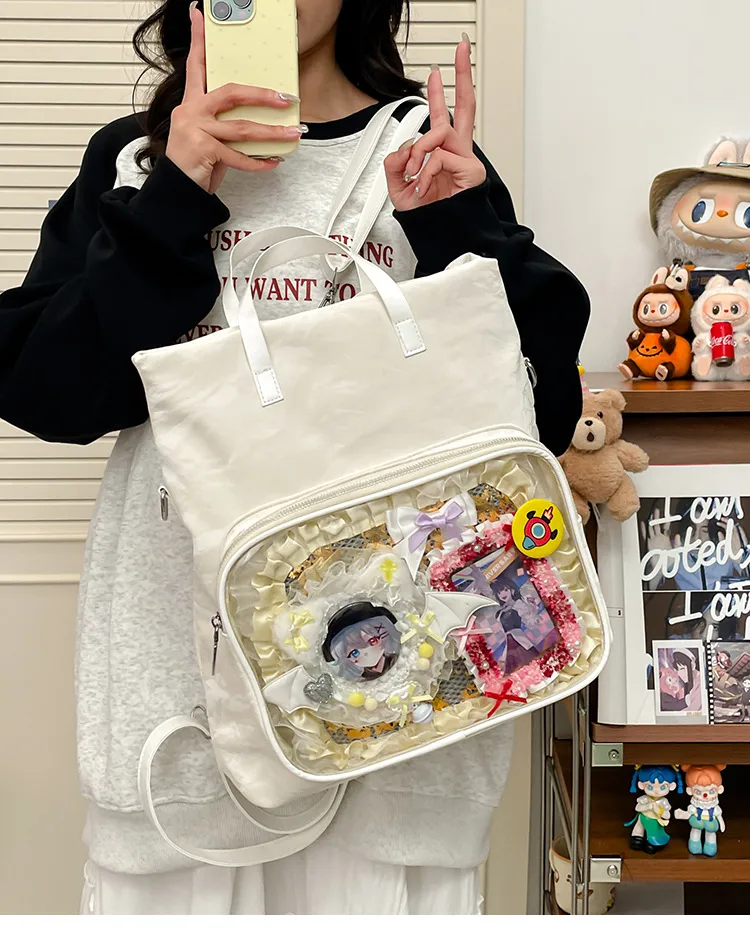 New Painful Bag Baby Bag Big Food Girl Casual Handbag College Student Shoulder Crossbody Bag Folding Ear Women's Bag display picture 7
