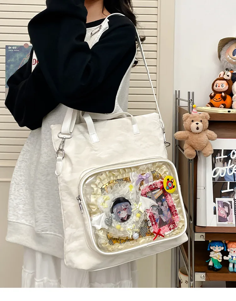 New Painful Bag Baby Bag Big Food Girl Casual Handbag College Student Shoulder Crossbody Bag Folding Ear Women's Bag display picture 8