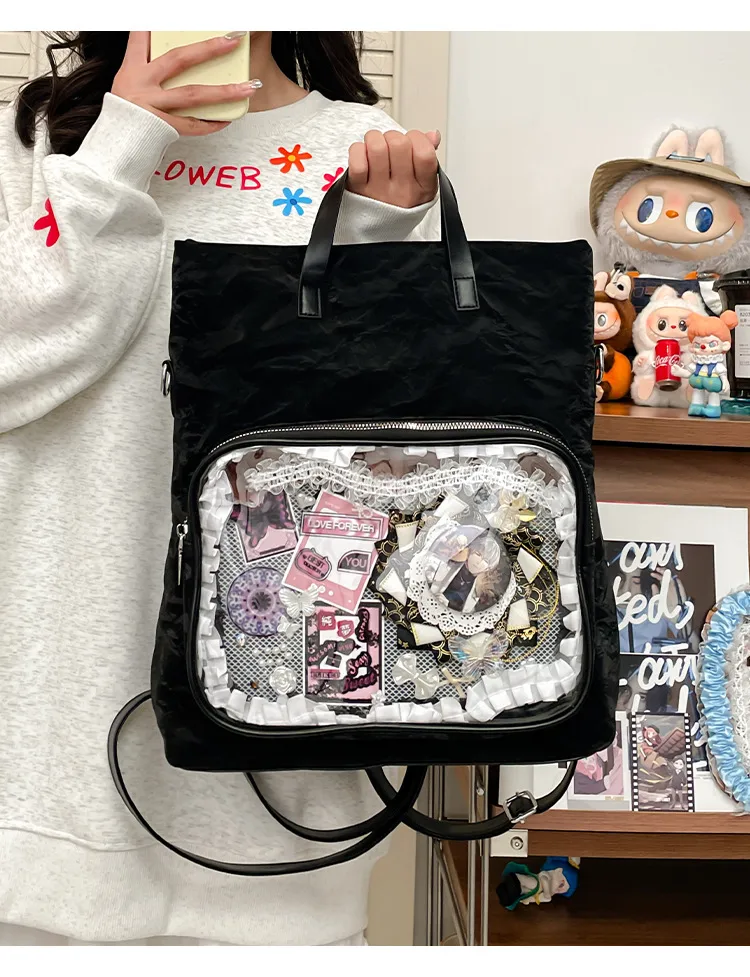 New Painful Bag Baby Bag Big Food Girl Casual Handbag College Student Shoulder Crossbody Bag Folding Ear Women's Bag display picture 11