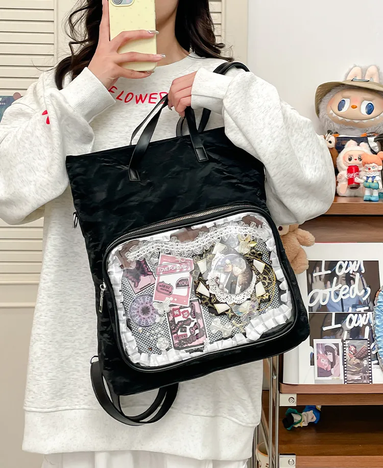 New Painful Bag Baby Bag Big Food Girl Casual Handbag College Student Shoulder Crossbody Bag Folding Ear Women's Bag display picture 12