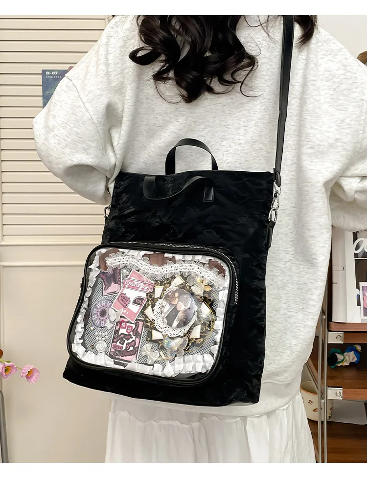 New Painful Bag Baby Bag Big Food Girl Casual Handbag College Student Shoulder Crossbody Bag Folding Ear Women's Bag display picture 14