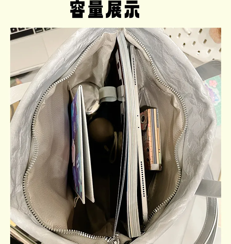 New Painful Bag Baby Bag Big Food Girl Casual Handbag College Student Shoulder Crossbody Bag Folding Ear Women's Bag display picture 21