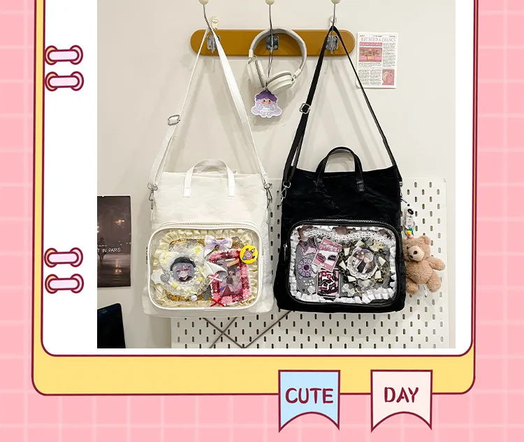 New Painful Bag Baby Bag Big Food Girl Casual Handbag College Student Shoulder Crossbody Bag Folding Ear Women's Bag display picture 25