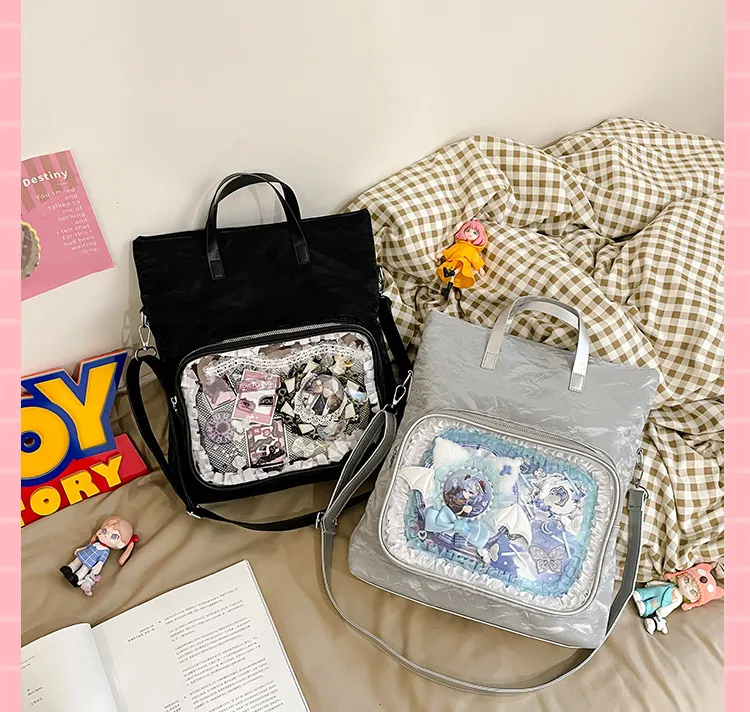 New Painful Bag Baby Bag Big Food Girl Casual Handbag College Student Shoulder Crossbody Bag Folding Ear Women's Bag display picture 29
