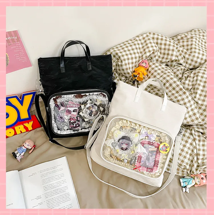 New Painful Bag Baby Bag Big Food Girl Casual Handbag College Student Shoulder Crossbody Bag Folding Ear Women's Bag display picture 30