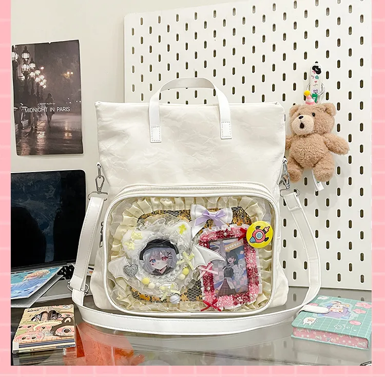 New Painful Bag Baby Bag Big Food Girl Casual Handbag College Student Shoulder Crossbody Bag Folding Ear Women's Bag display picture 31