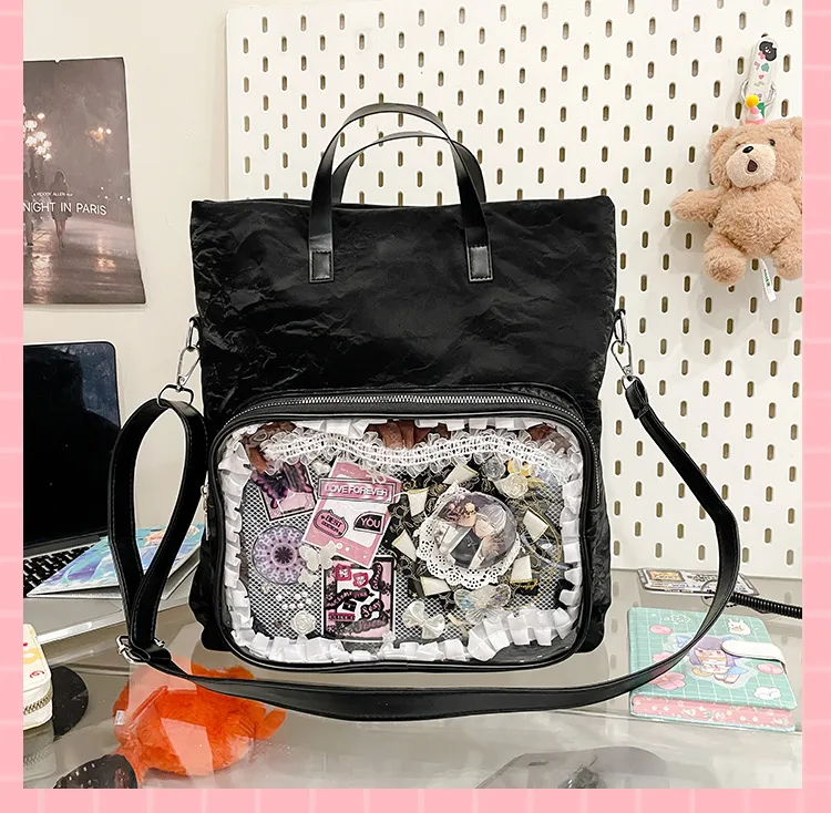 New Painful Bag Baby Bag Big Food Girl Casual Handbag College Student Shoulder Crossbody Bag Folding Ear Women's Bag display picture 33