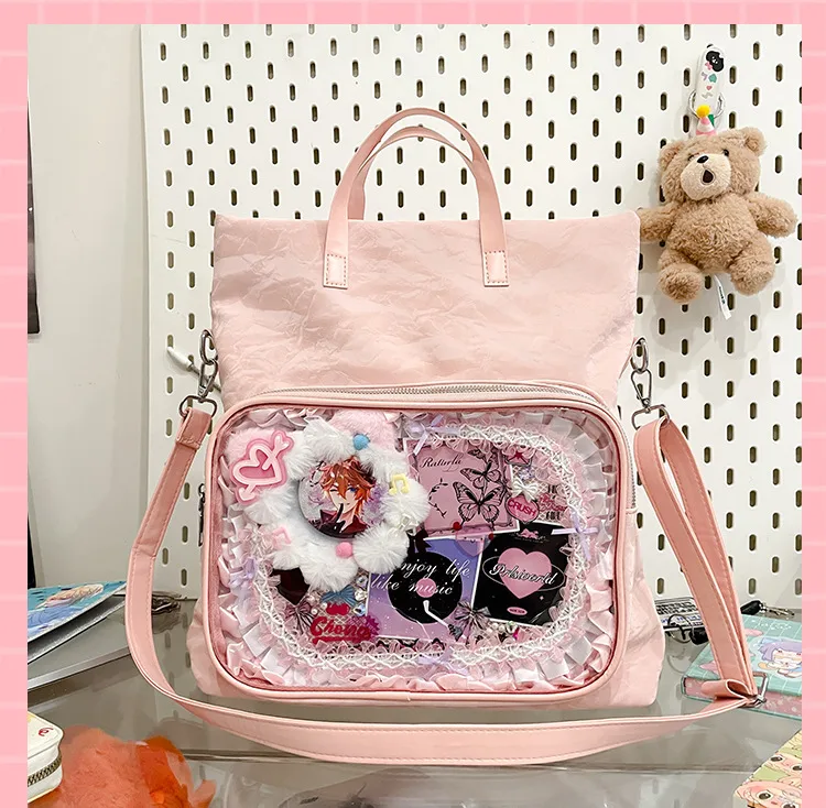 New Painful Bag Baby Bag Big Food Girl Casual Handbag College Student Shoulder Crossbody Bag Folding Ear Women's Bag display picture 35