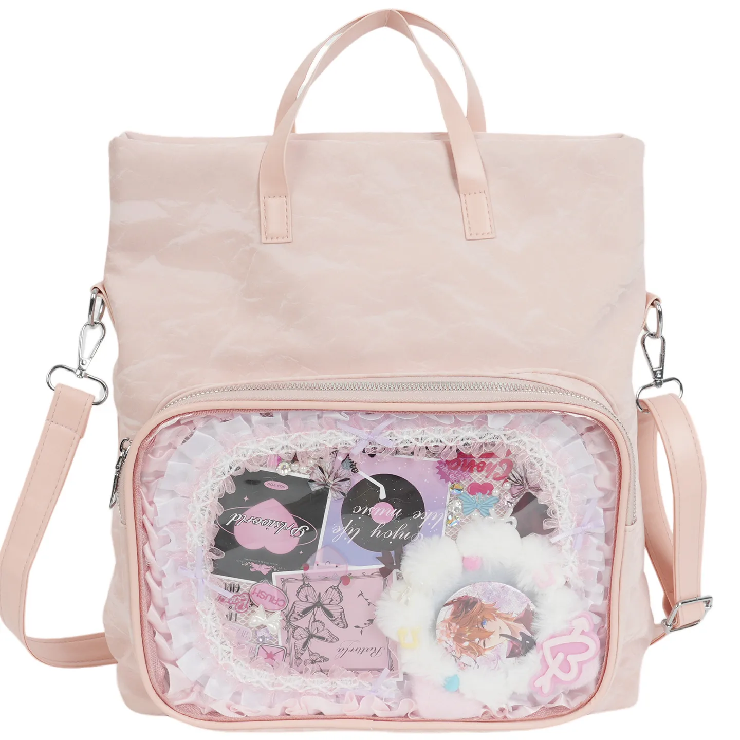 New Painful Bag Baby Bag Big Food Girl Casual Handbag College Student Shoulder Crossbody Bag Folding Ear Women's Bag display picture 42