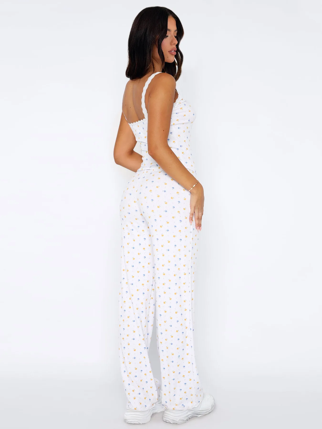 Lace Digital Printing Sling Casual Pants Two-Piece Women's Summer Suit Women's Casual Wear display picture 10