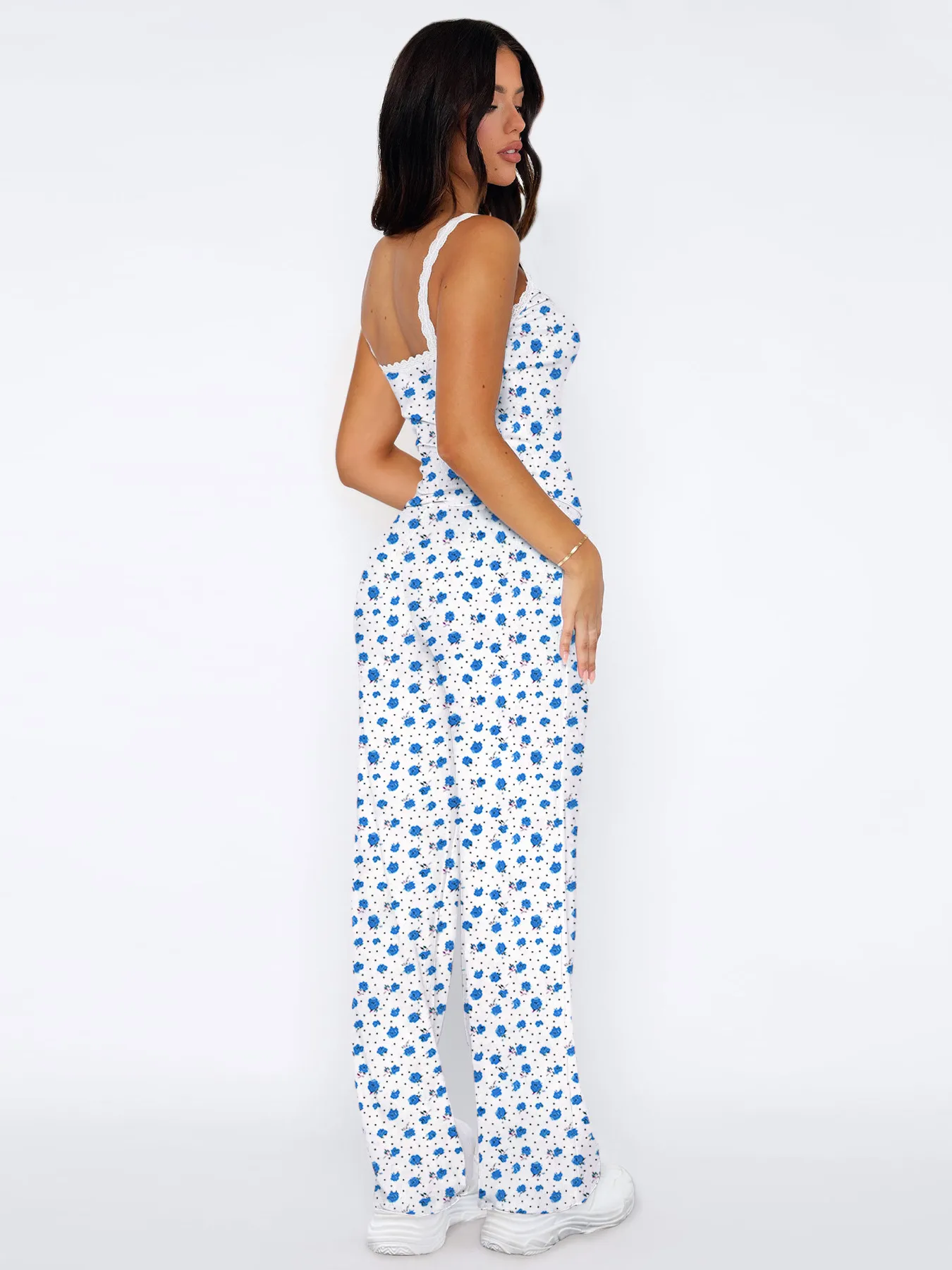 Lace Digital Printing Sling Casual Pants Two-Piece Women's Summer Suit Women's Casual Wear display picture 18