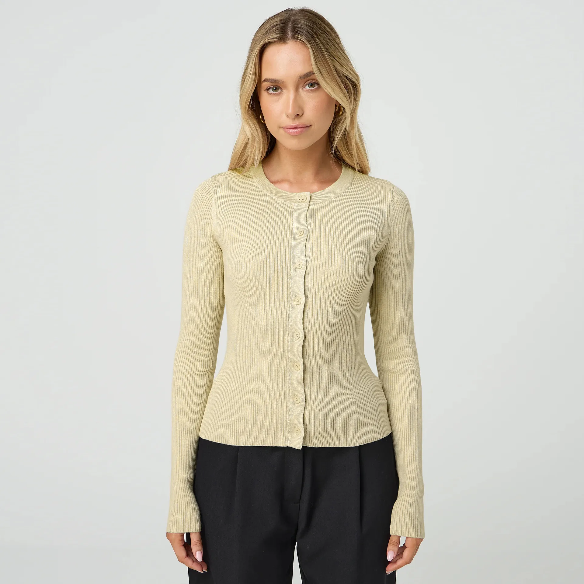 Y2K Fashion Women's Crewneck Autumn New Top Long Sleeve Button Slim Fit Thread Solid Color Jacket display picture 17