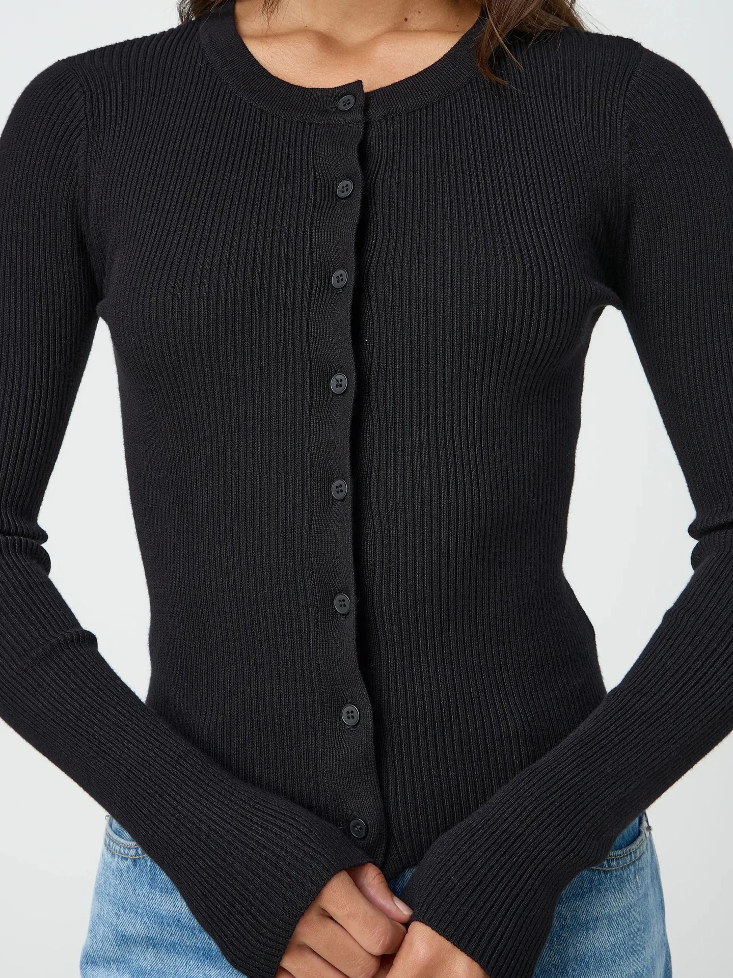 Y2K Fashion Women's Crewneck Autumn New Top Long Sleeve Button Slim Fit Thread Solid Color Jacket display picture 32