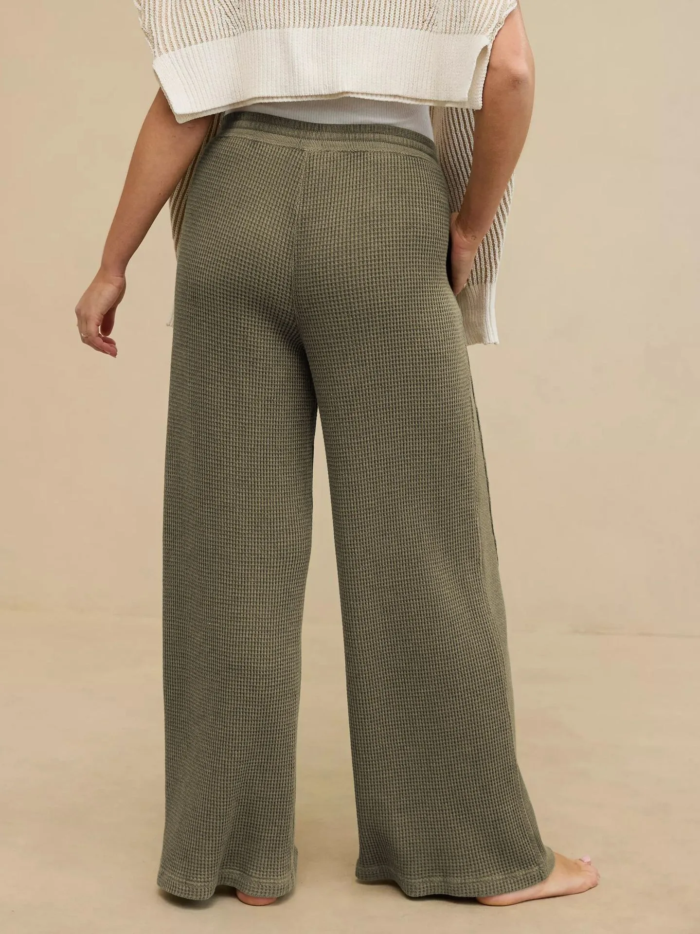New Foreign Trade Fashion Casual Loose Straight Leg Pants Trousers  Hot Solid Color Lace-up Commuter Autumn And Winter Wide Leg Pants display picture 8