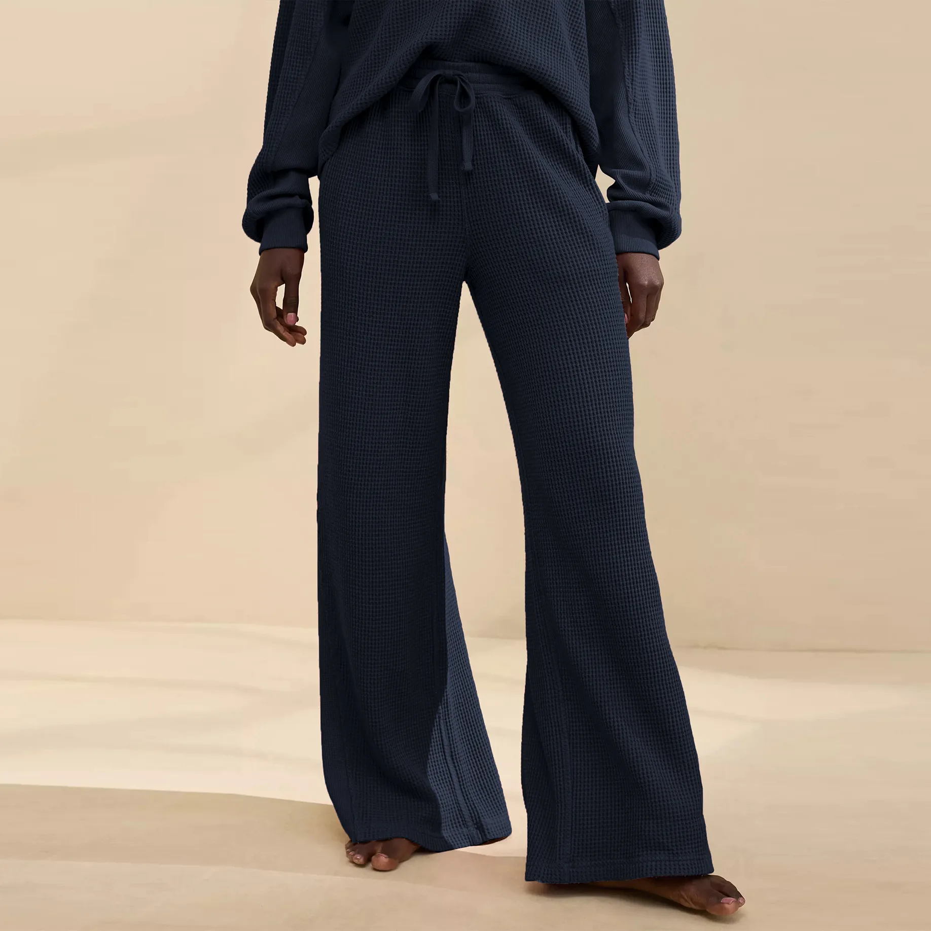 New Foreign Trade Fashion Casual Loose Straight Leg Pants Trousers  Hot Solid Color Lace-up Commuter Autumn And Winter Wide Leg Pants display picture 14