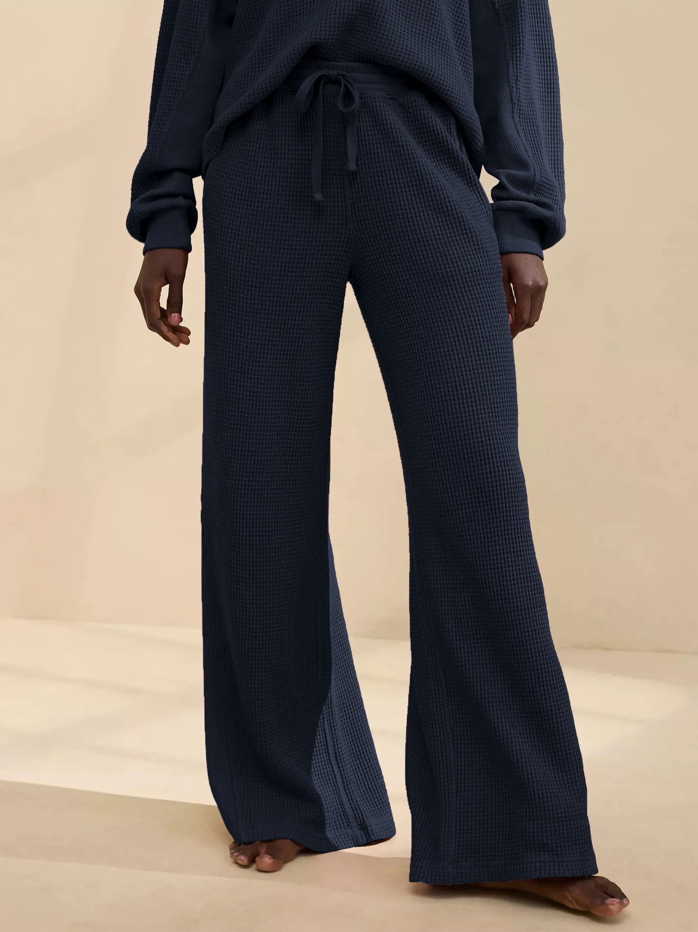 New Foreign Trade Fashion Casual Loose Straight Leg Pants Trousers  Hot Solid Color Lace-up Commuter Autumn And Winter Wide Leg Pants display picture 18