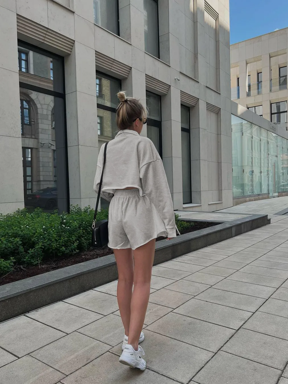 New  POLO Collar Button Pocket Casual Top With Loose Waist Shorts Suit Two-piece Set For Women display picture 4