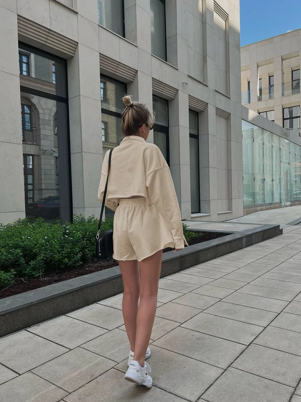 New  POLO Collar Button Pocket Casual Top With Loose Waist Shorts Suit Two-piece Set For Women display picture 19