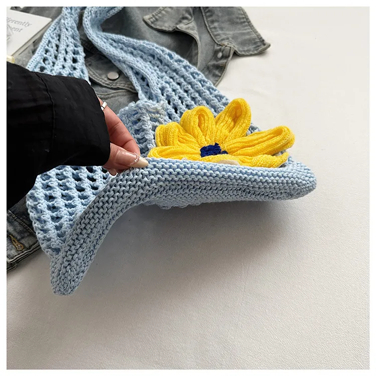 Artistic Hollow Knitted Woven Bag Women's Large Capacity  New Casual Shoulder Bag Seaside Vacation Beach Bag display picture 36