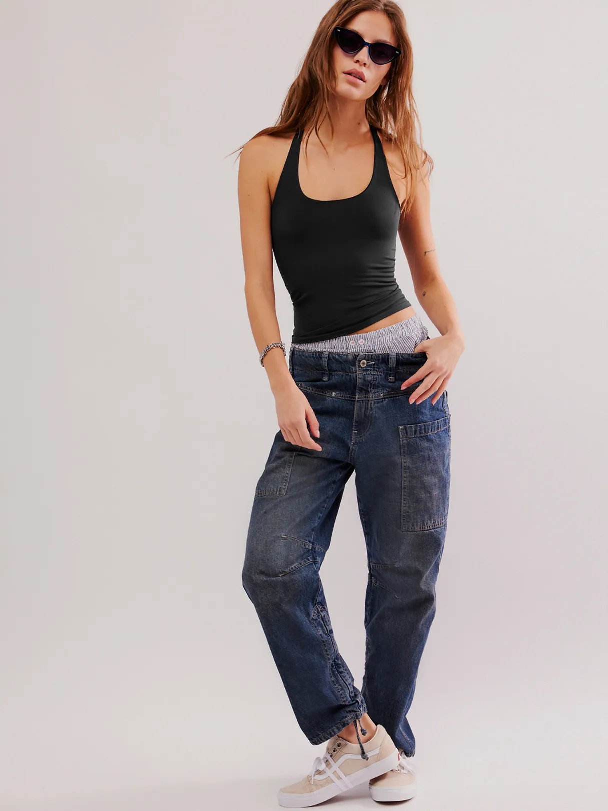 Hot-selling Simple Inner Vest Texture Covering Paramipes Tight Soft Y-shaped Shoulder Strap Slimming Lightweight Sling display picture 3