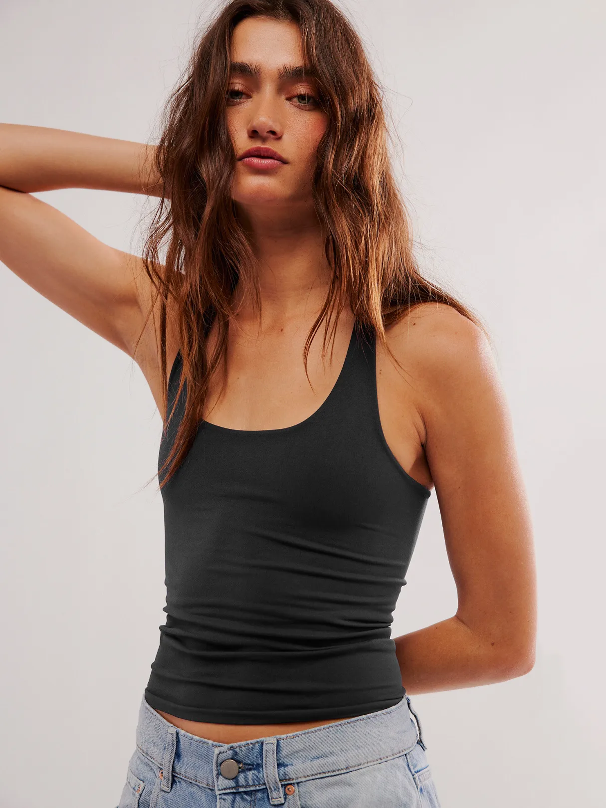 Hot-selling Simple Inner Vest Texture Covering Paramipes Tight Soft Y-shaped Shoulder Strap Slimming Lightweight Sling display picture 6