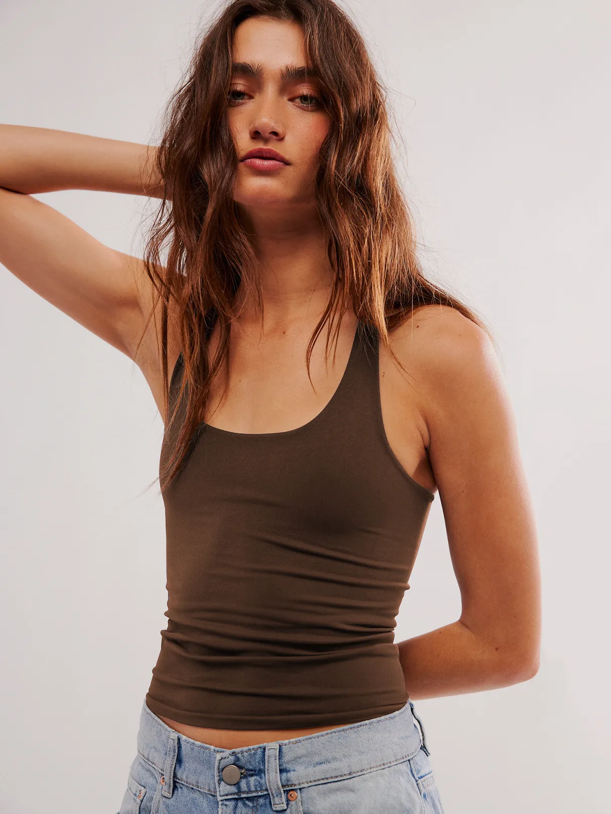 Hot-selling Simple Inner Vest Texture Covering Paramipes Tight Soft Y-shaped Shoulder Strap Slimming Lightweight Sling display picture 16
