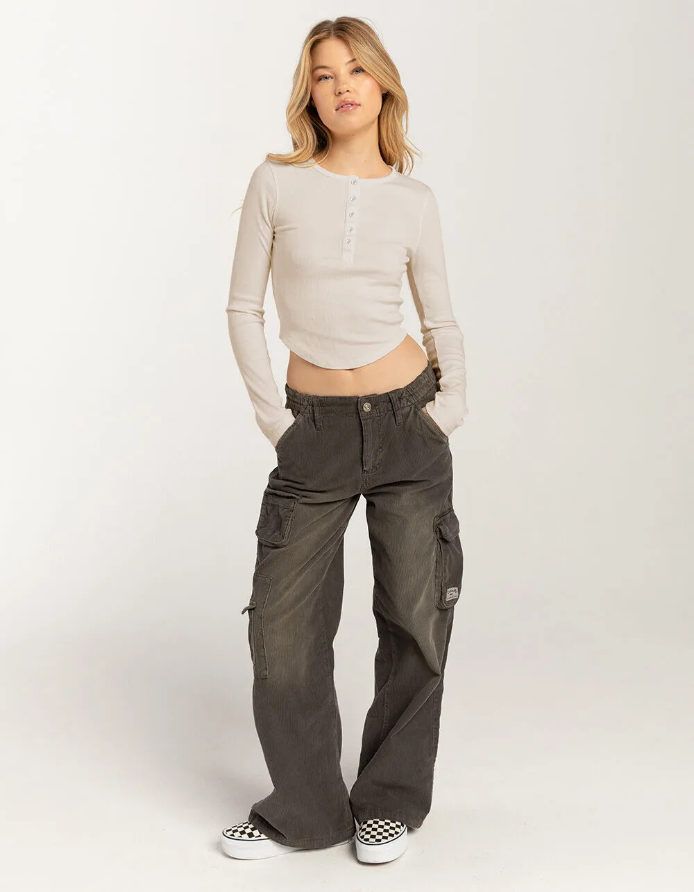 Foreign Trade Explosions Long-sleeved Slim-fit Slim Threaded Top Button Solid Color Simple Basic High Quality Women's Clothing display picture 4