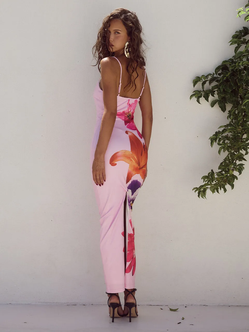 Explosions Digital Printing Summer Women's High-end Sense Adjustable Buckle Slip Skirt French Dress Holiday display picture 19