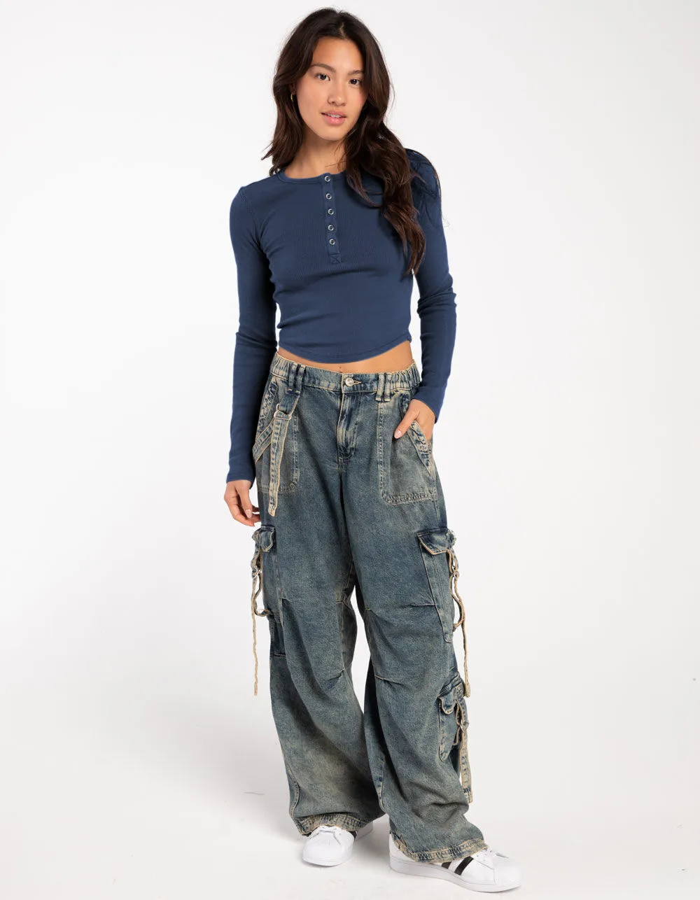 Foreign Trade Explosions Long-sleeved Slim-fit Slim Threaded Top Button Solid Color Simple Basic High Quality Women's Clothing display picture 19