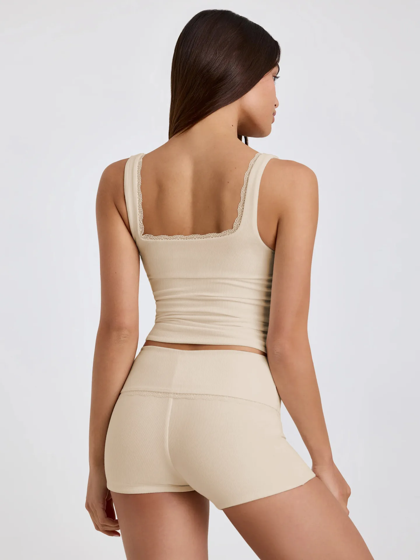 New  Y2K Vest Backless Lace Sexy Top Solid Color Thread Square Neck Fashion Sling Clothes display picture 5