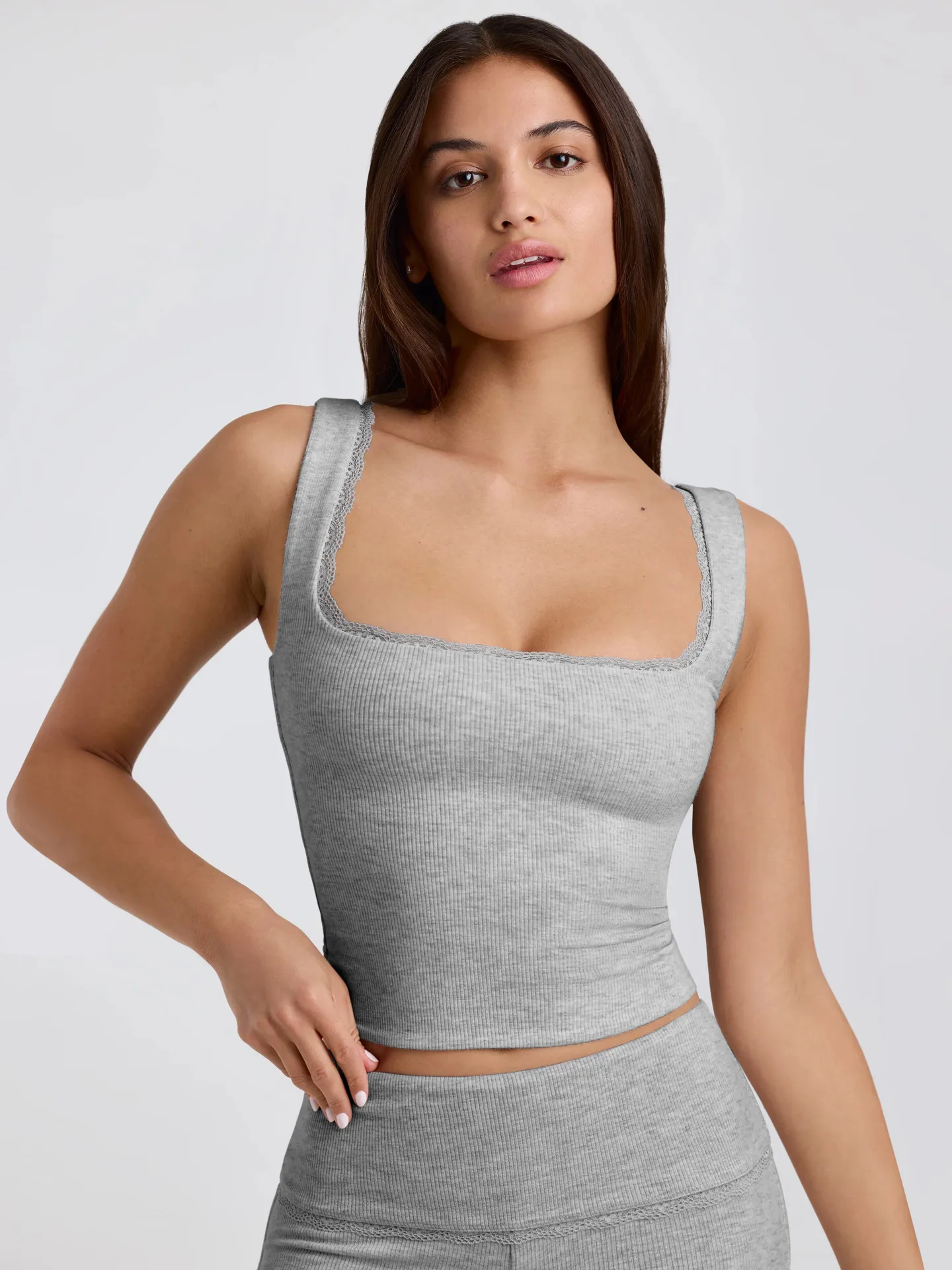 New  Y2K Vest Backless Lace Sexy Top Solid Color Thread Square Neck Fashion Sling Clothes display picture 8
