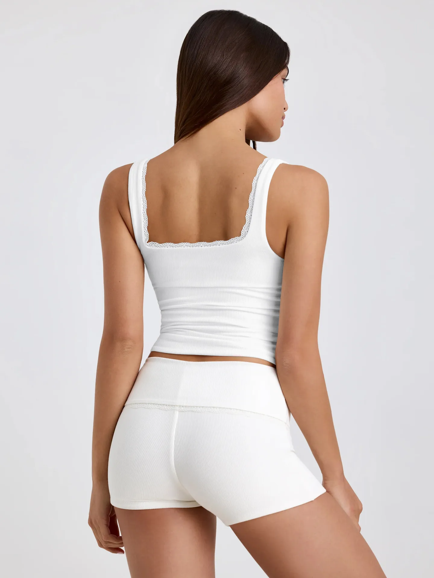 New  Y2K Vest Backless Lace Sexy Top Solid Color Thread Square Neck Fashion Sling Clothes display picture 28