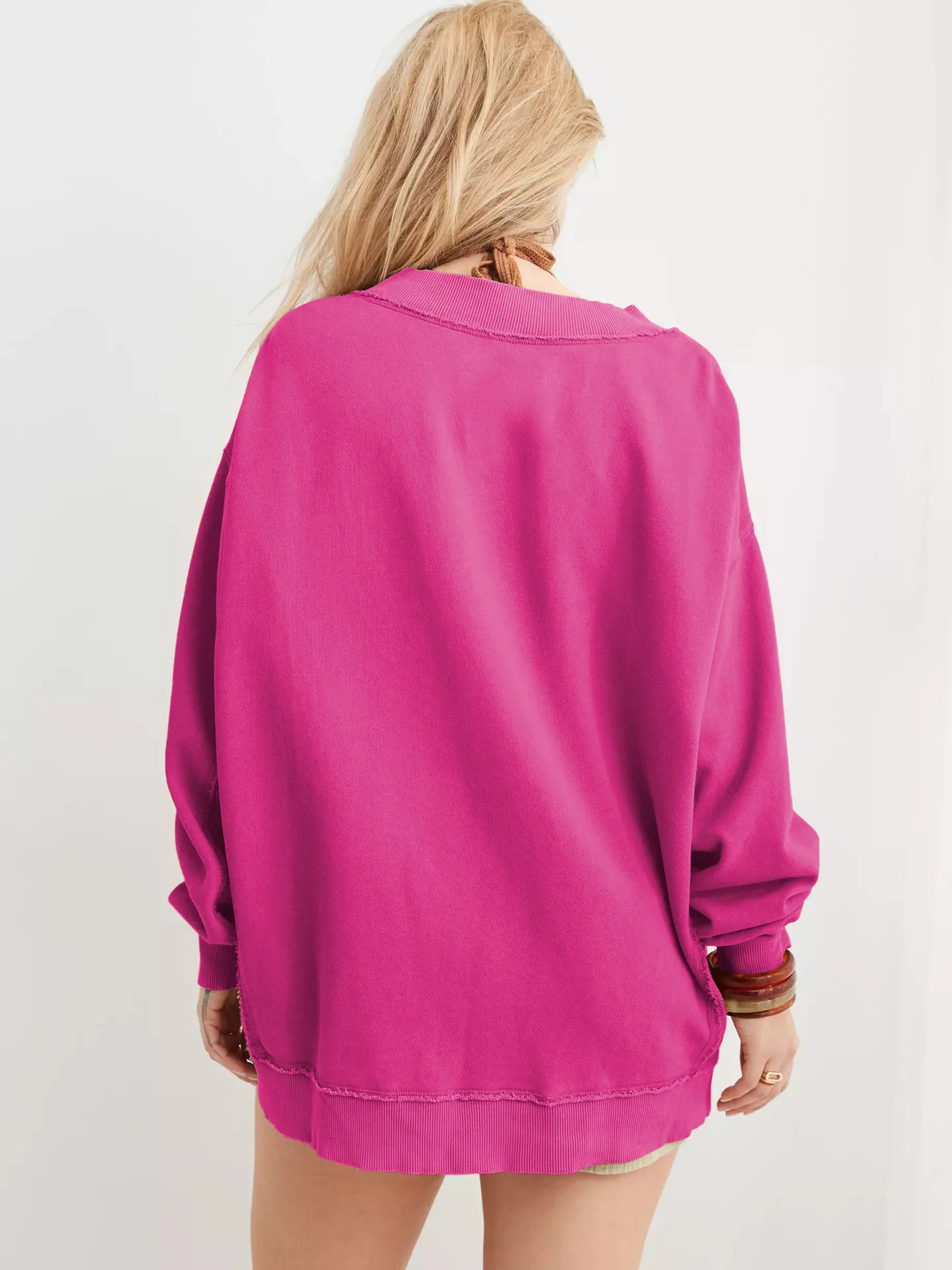 Wish  Hot Selling New  Women's Fashion Brand Pullover Sweater Jacket Loose Long Sleeve Top Knitted Shirt display picture 19