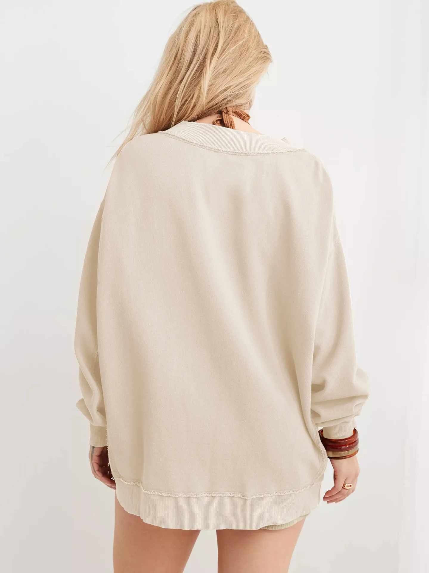 Wish  Hot Selling New  Women's Fashion Brand Pullover Sweater Jacket Loose Long Sleeve Top Knitted Shirt display picture 25