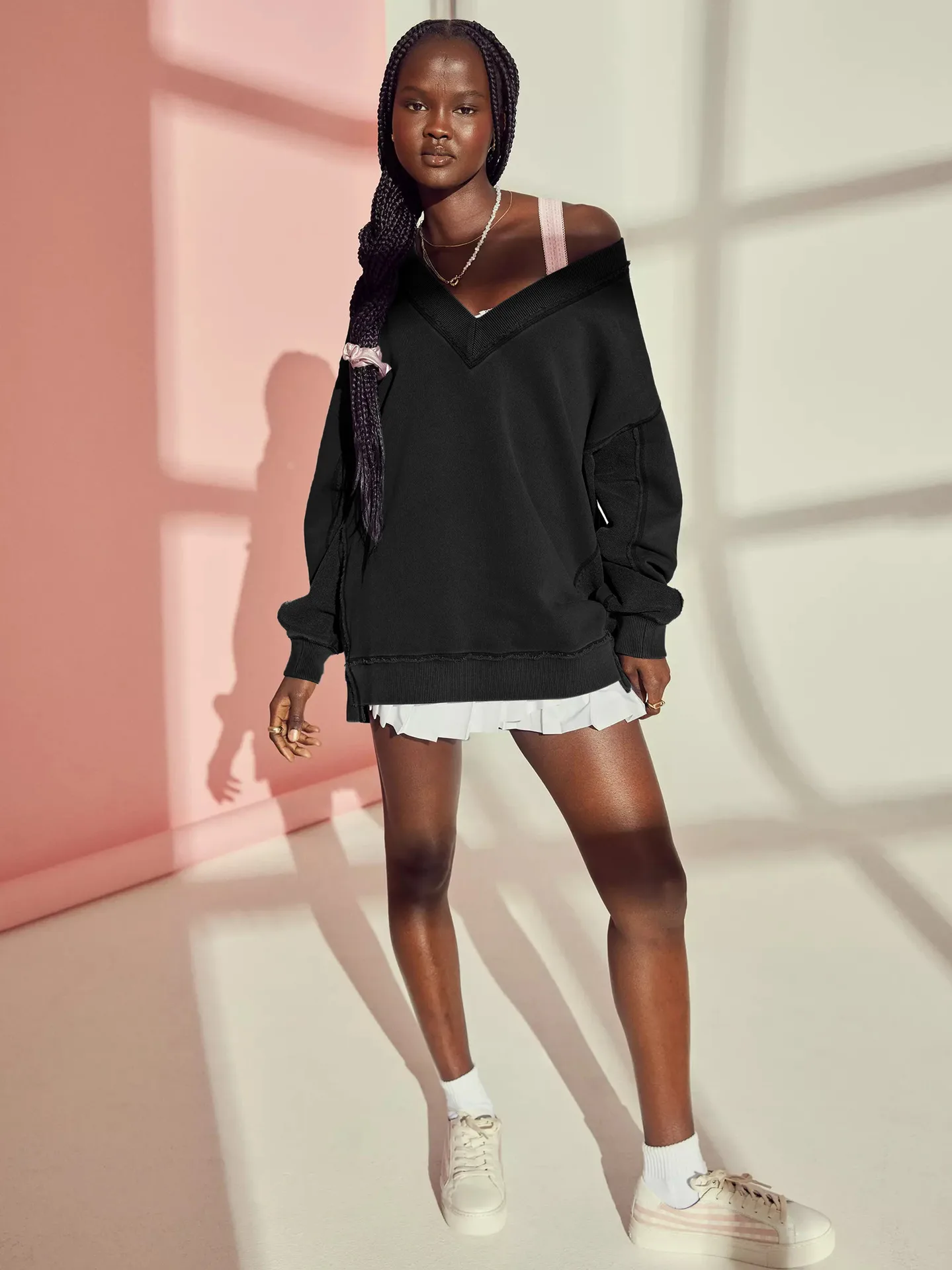 Wish  Hot Selling New  Women's Fashion Brand Pullover Sweater Jacket Loose Long Sleeve Top Knitted Shirt display picture 32