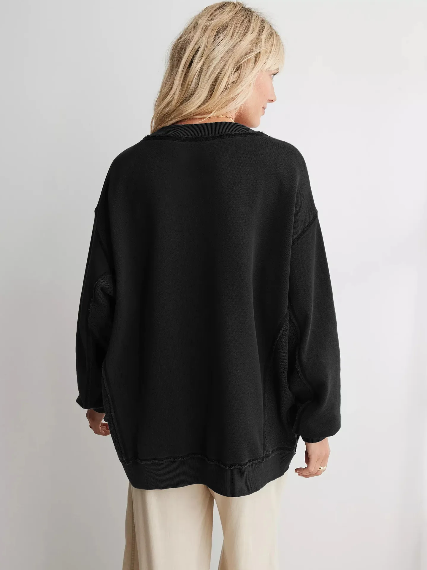 Wish  Hot Selling New  Women's Fashion Brand Pullover Sweater Jacket Loose Long Sleeve Top Knitted Shirt display picture 35