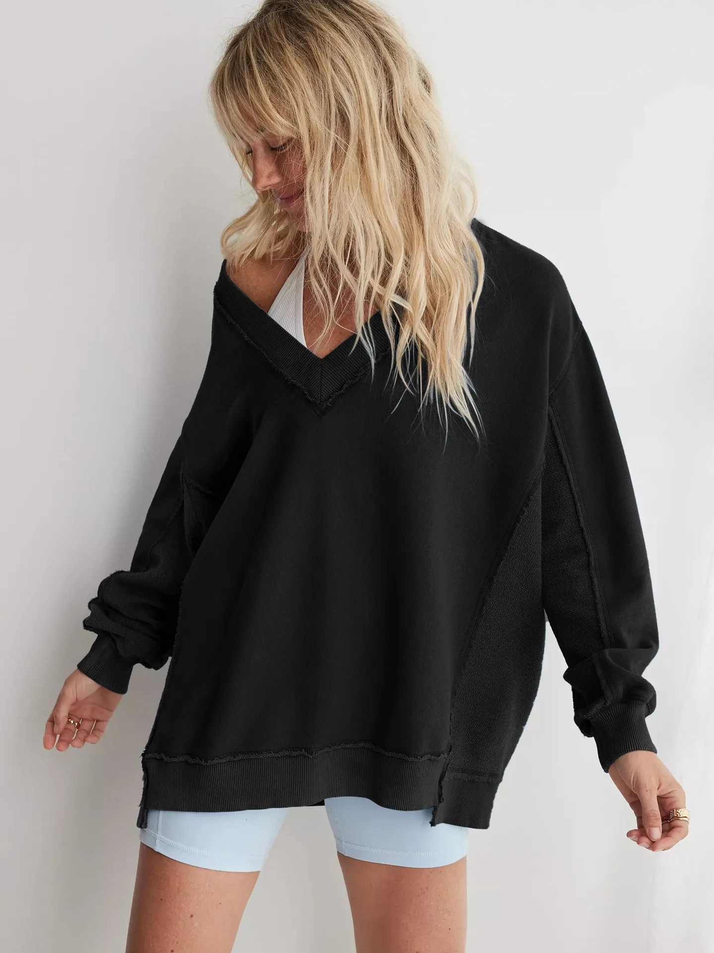 Wish  Hot Selling New  Women's Fashion Brand Pullover Sweater Jacket Loose Long Sleeve Top Knitted Shirt display picture 36