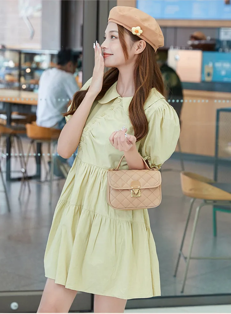 Guangzhou Bag Wholesale Hand Bag New Fashion Diamond Lattice Handbag Texture Joker Foreign Style Printing Bag display picture 2