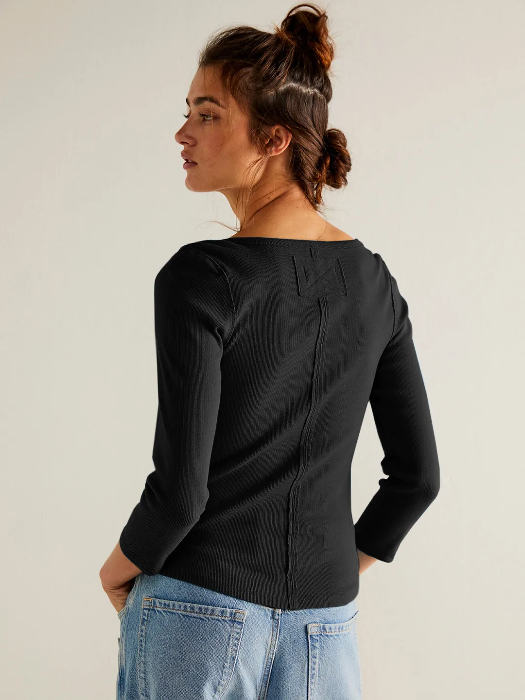 Summer New Hot Sale Women's Slim-fit One-line Collar Decorative Solid Color Top All-match Slimming Sexy Inner Women display picture 16