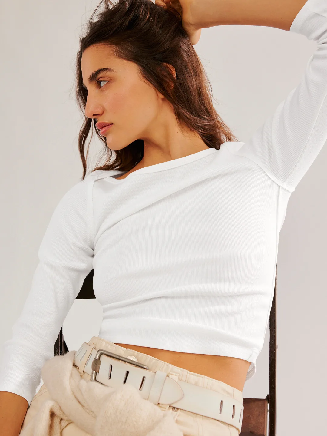 Summer New Hot Sale Women's Slim-fit One-line Collar Decorative Solid Color Top All-match Slimming Sexy Inner Women display picture 31