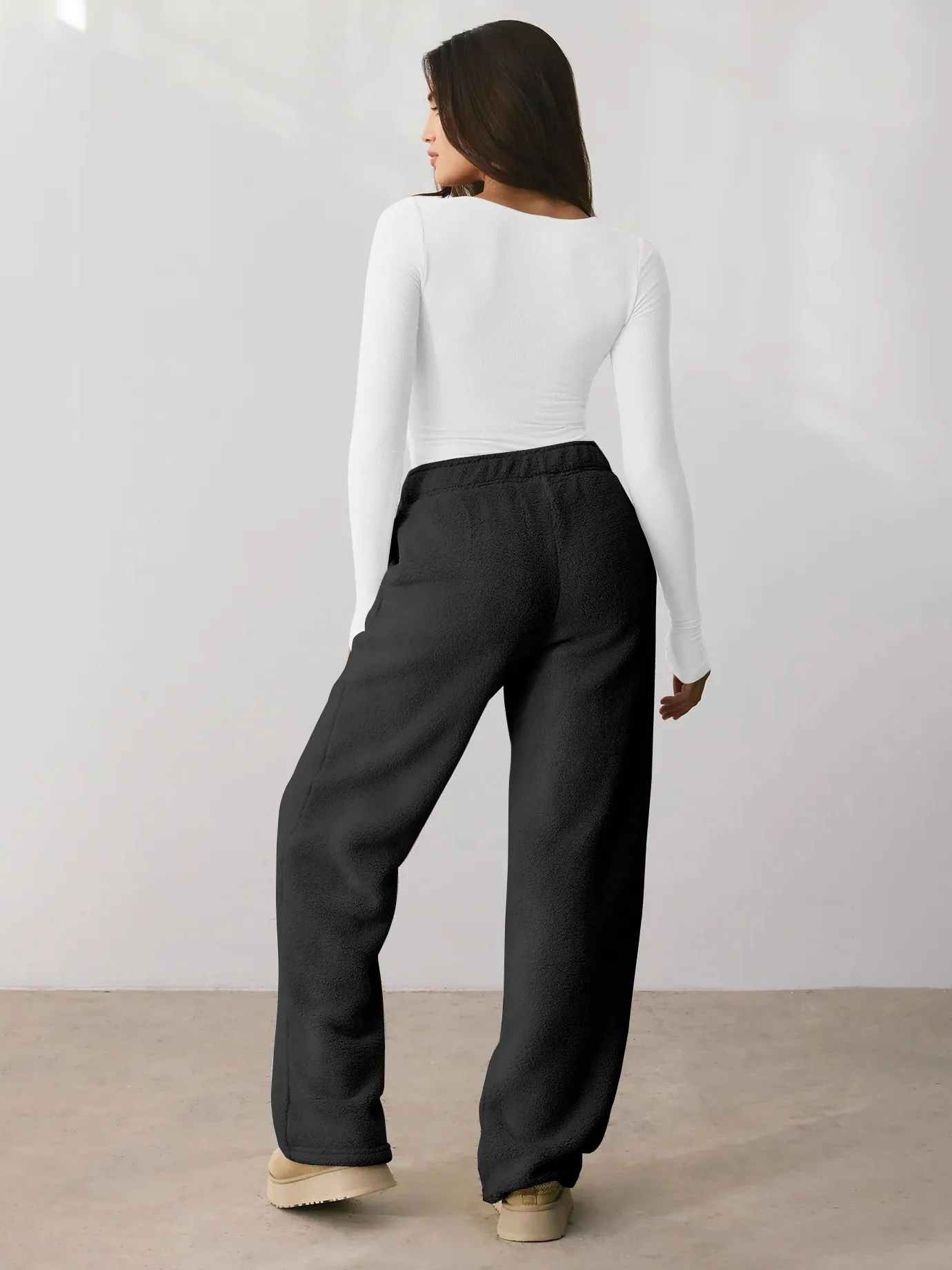 Spring And Summer New  Style Square Collar Long Sleeve Top Sexy Slim Fashion Solid Color Inside display picture 6