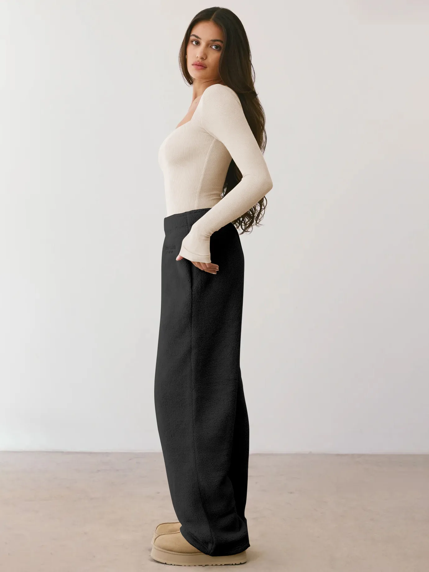Spring And Summer New  Style Square Collar Long Sleeve Top Sexy Slim Fashion Solid Color Inside display picture 30