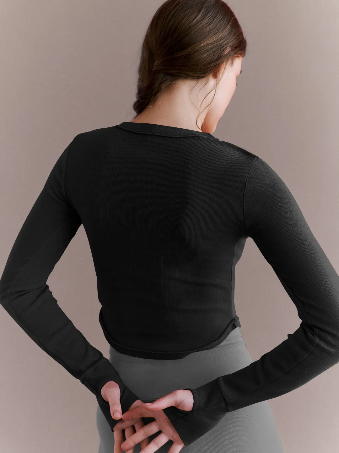 Explosions Solid Color Rib Arc Set Finger Shoulder T-Shirt Women's Summer Y2K Women's Sports Navel Hot Girl Top display picture 20