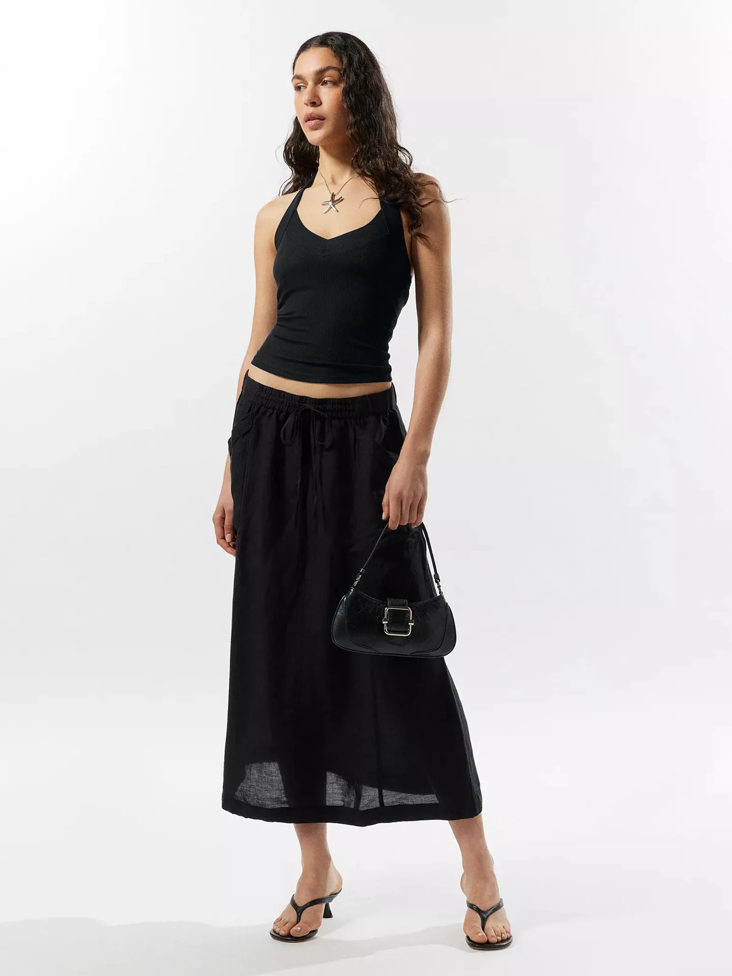 Summer New Hot Hot Spice Girls Solid Color Slim-Fit Thin Rib Slim Backless Top All-Match Sexy Neck Vest display picture 20