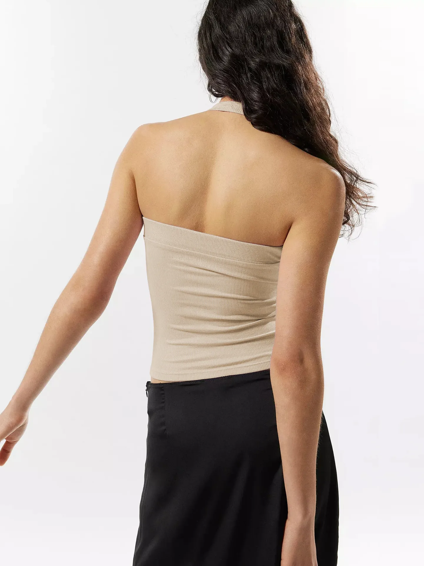 Summer New Hot Hot Spice Girls Solid Color Slim-Fit Thin Rib Slim Backless Top All-Match Sexy Neck Vest display picture 24