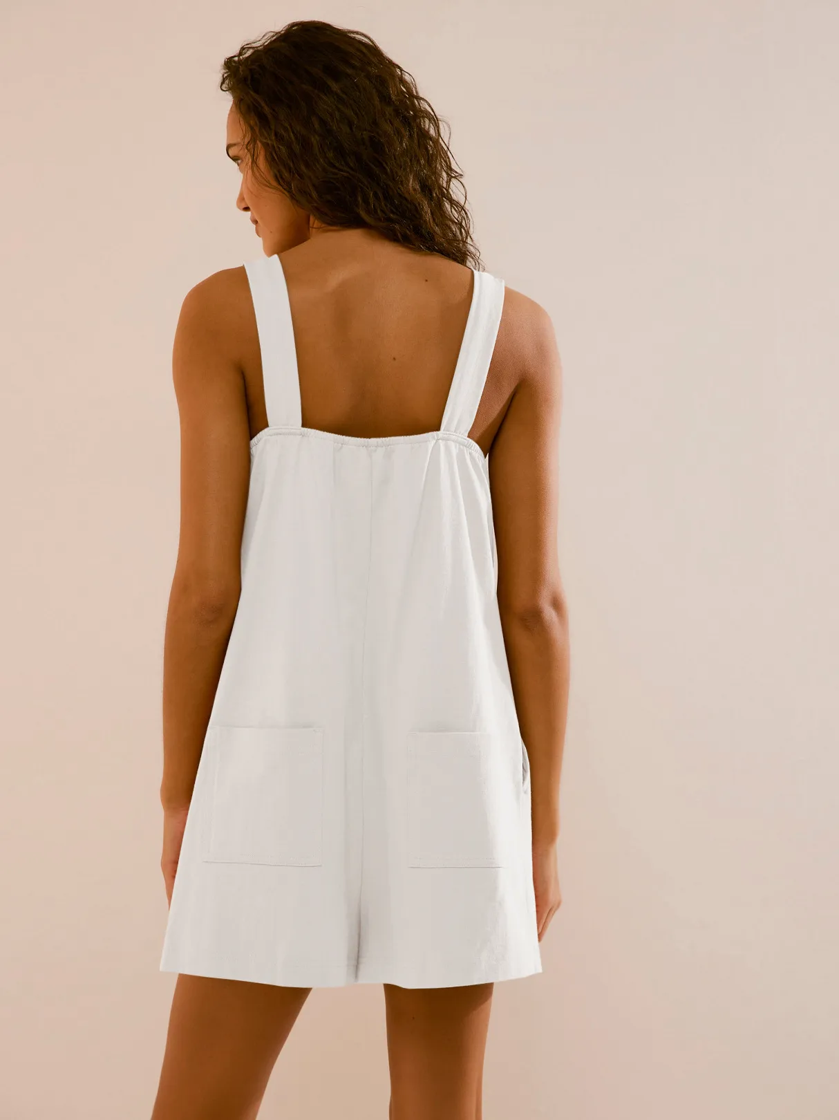 Summer New Hot Sale Solid Color Sweet Girl Dress Loose Square Collar Fashion All-match Cute Skirt Fresh Strap Skirt Pants For Women display picture 18