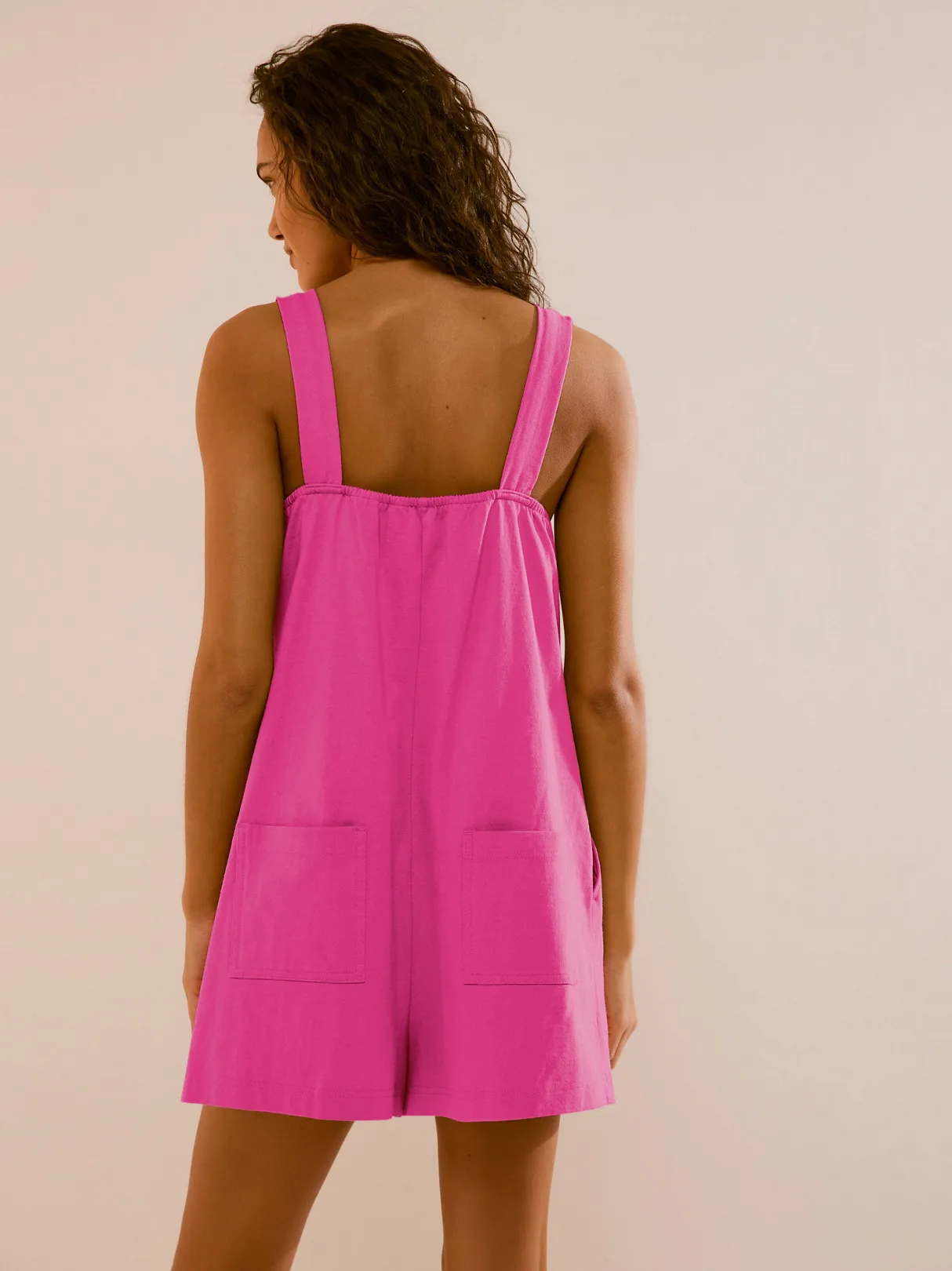 Summer New Hot Sale Solid Color Sweet Girl Dress Loose Square Collar Fashion All-match Cute Skirt Fresh Strap Skirt Pants For Women display picture 28