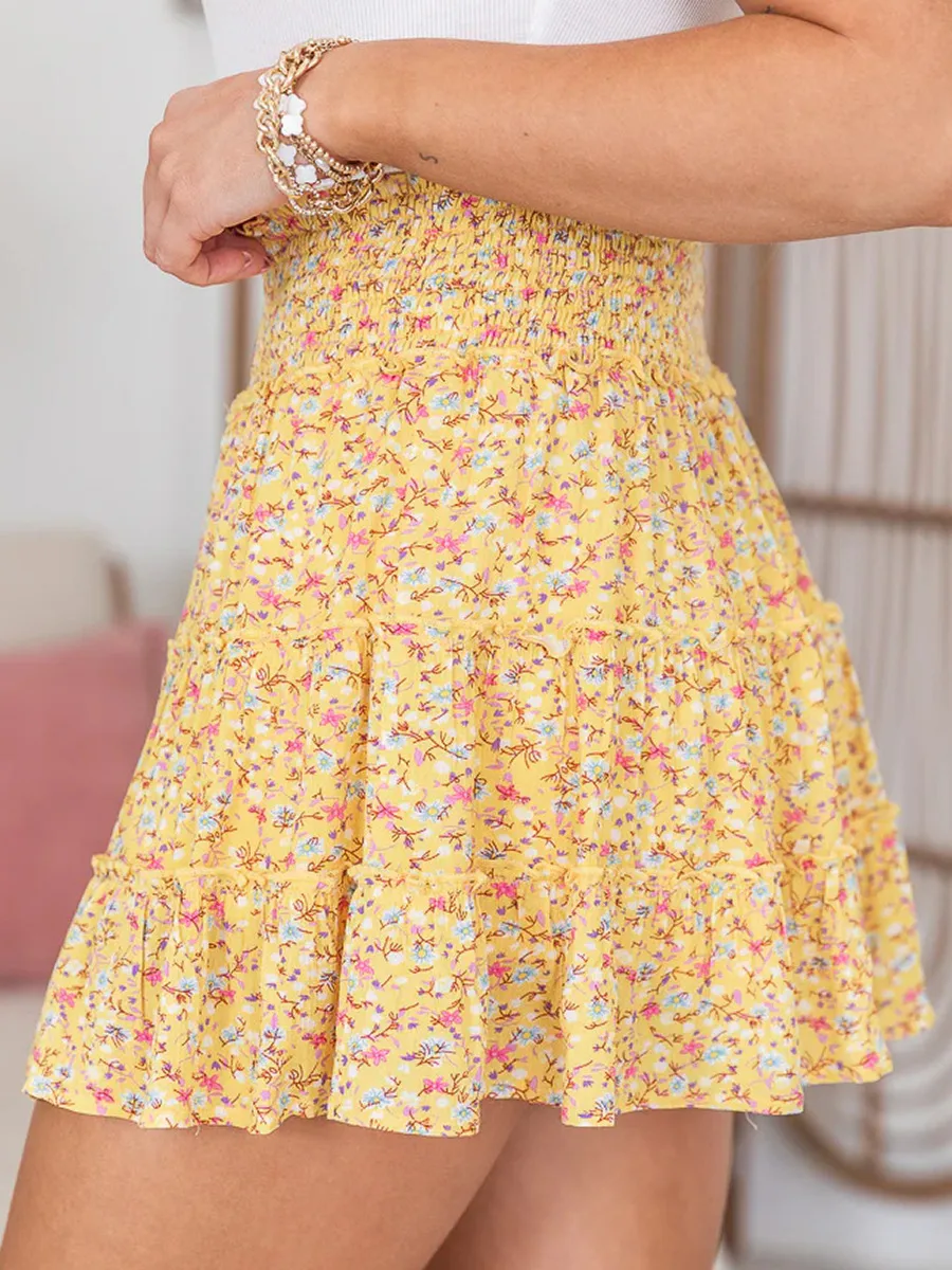Hot Sale New Women's Sweet Youthful Ruffled Skirt Digital Printing Fashion Skirt For Women display picture 11