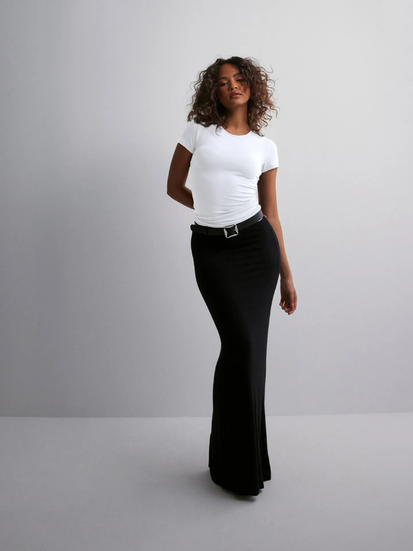 Summer  Solid Color Round Neck Fashion Brand Short Sleeve Fashionable Sexy Slim Y2g Pure Desire Top Hot Girl T-shirt display picture 9